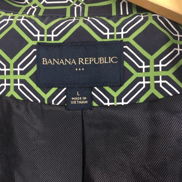 Banana Republic L Coat Double Breasted Blue Green - Picture 5 of 8